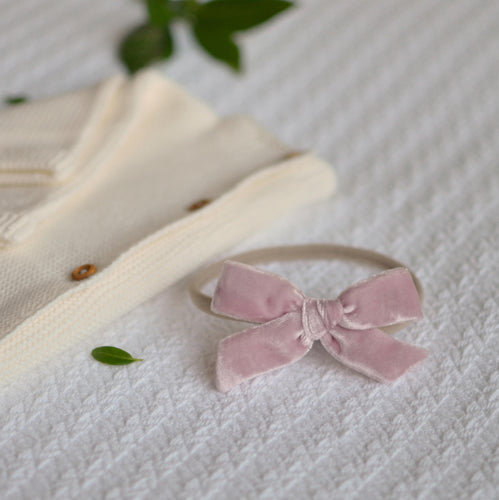 petite Schoolgirl velvet Bow Luxe Velvet Alligator Clip pink ginger ocean mallard plum