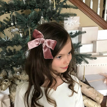 Load image into Gallery viewer, Oversized Schoolgirl Bow Big Bow Luxe Velvet Alligator Clip Pink bubblegum velvet bow