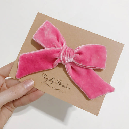 Oversized Schoolgirl Bow Big Bow Luxe Velvet Alligator Clip Pink bubblegum velvet bow