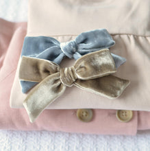 Load image into Gallery viewer, Oversized Schoolgirl Bow Big Bow Luxe Velvet Alligator Clip silver platinum winter apple wisteria berry teal