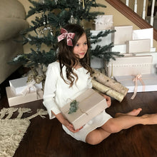 Load image into Gallery viewer, Oversized Schoolgirl Bow Big Bow Luxe Velvet Alligator Clip silver platinum winter apple wisteria berry teal